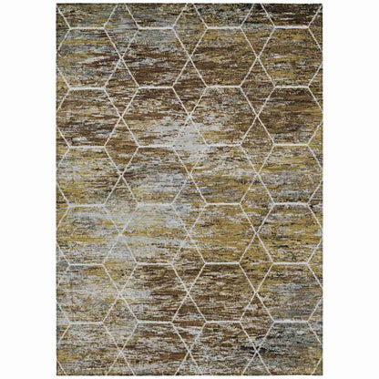 Addison Rugs Galyn Brown Washable Indoor-Outdoor Rug