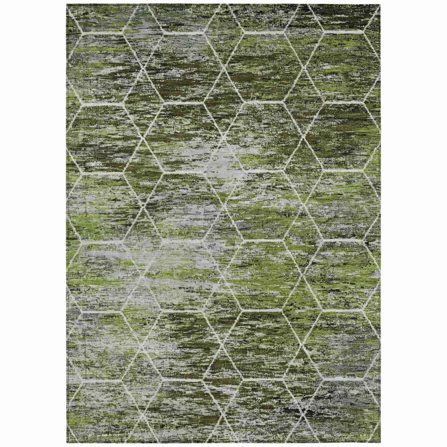 Addison Rugs Galyn Olive Washable Indoor-Outdoor Rug