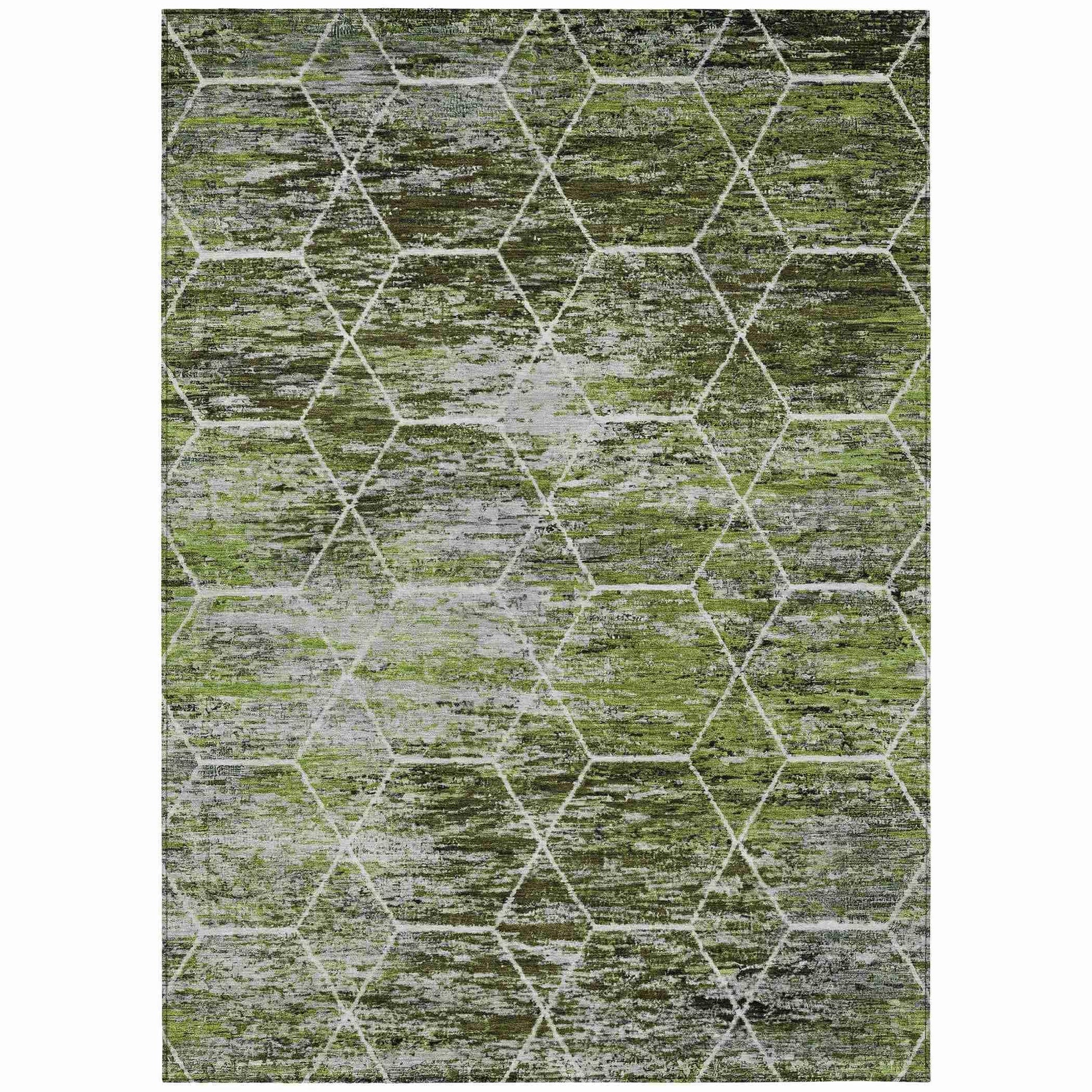 Addison Rugs Galyn Olive Washable Indoor-Outdoor Rug