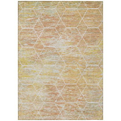 Addison Rugs Galyn Orange Washable Indoor-Outdoor Rug