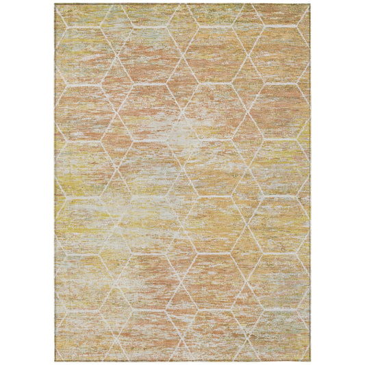 Addison Rugs Galyn Orange Washable Indoor-Outdoor Rug