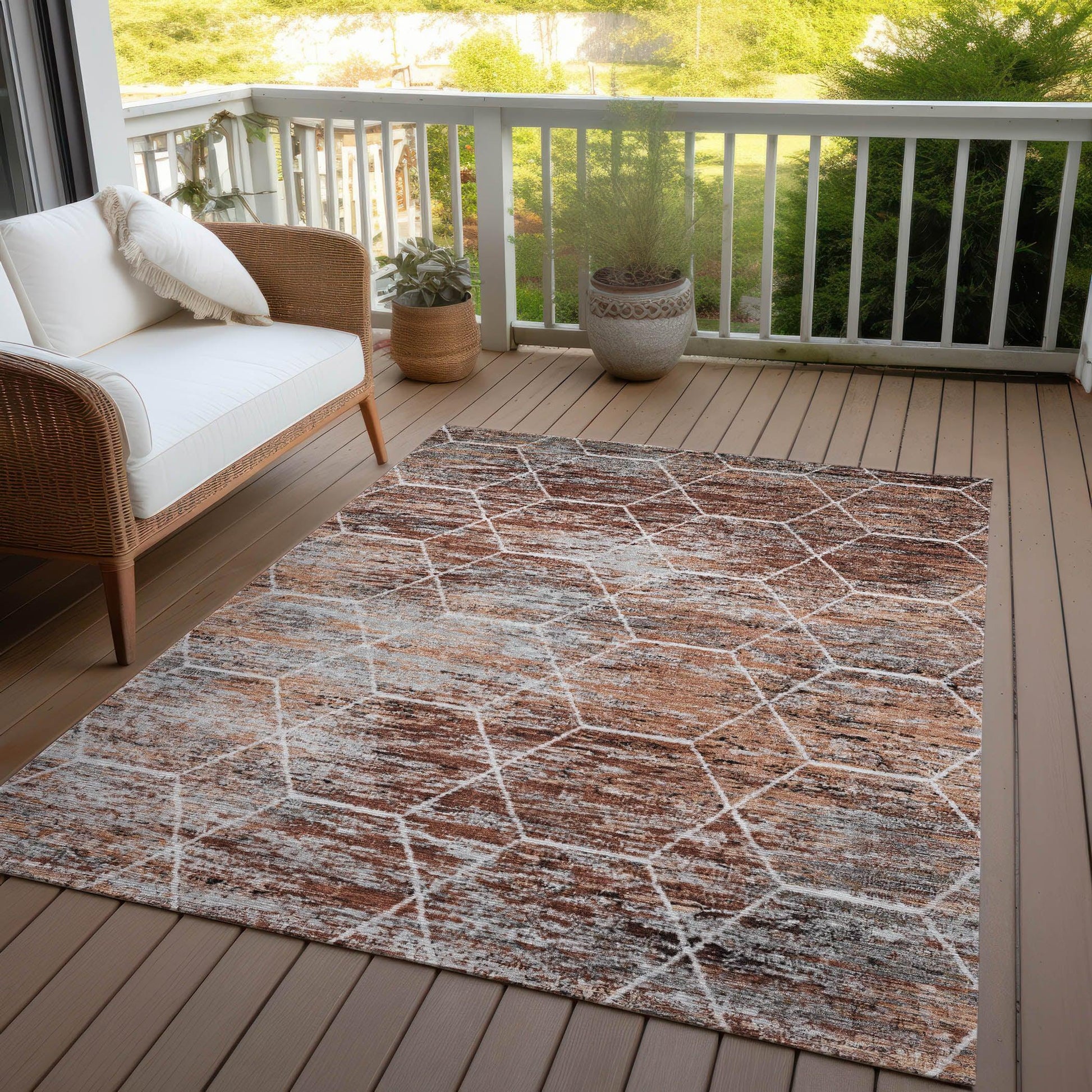 Addison Rugs Galyn Paprika Washable Indoor-Outdoor Rug