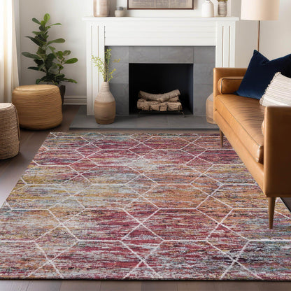Addison Rugs Galyn Pink Washable Indoor-Outdoor Rug