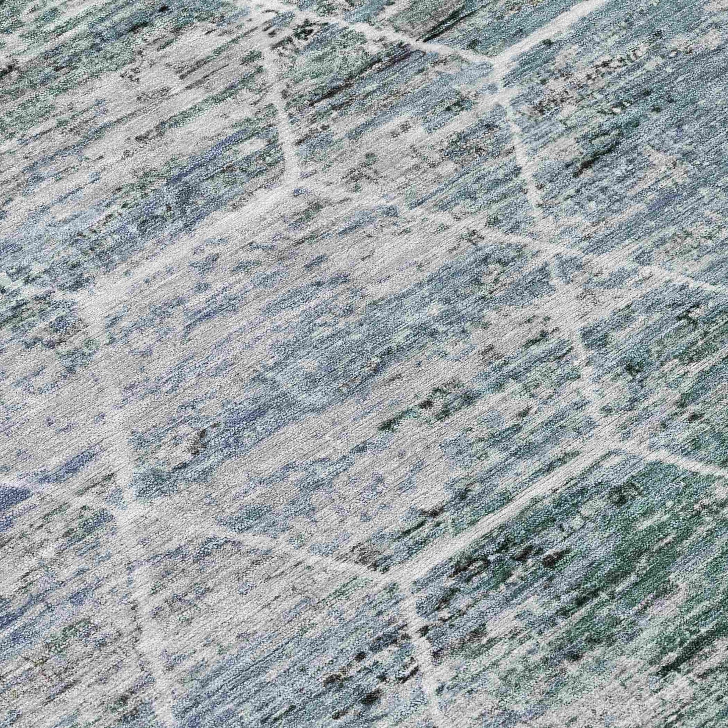 Addison Rugs Galyn Teal Washable Indoor-Outdoor Rug