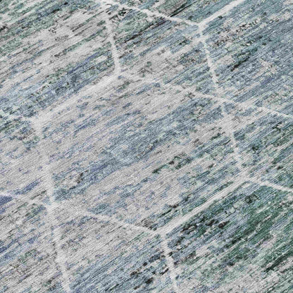 Addison Rugs Galyn Teal Washable Indoor-Outdoor Rug