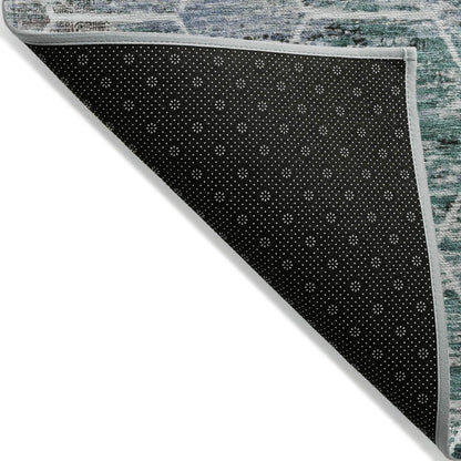 Addison Rugs Galyn Teal Washable Indoor-Outdoor Rug
