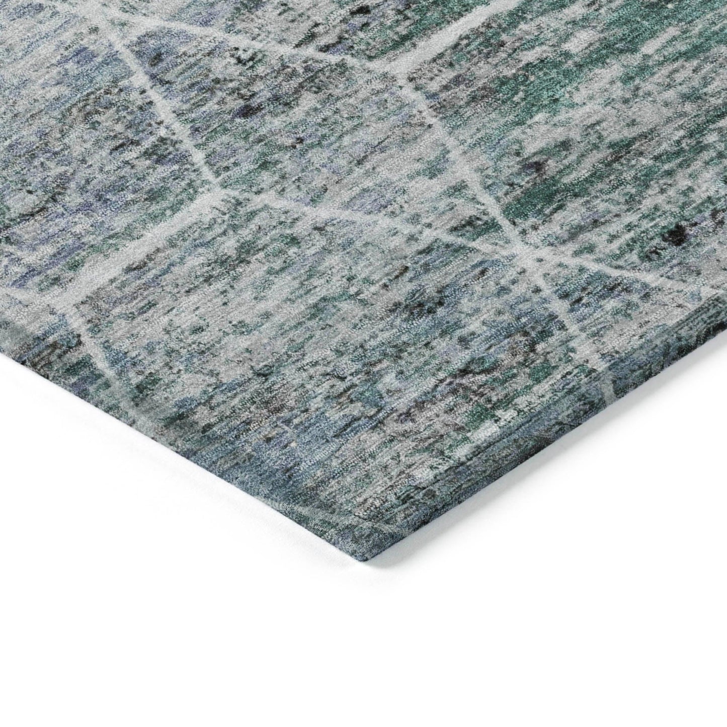 Addison Rugs Galyn Teal Washable Indoor-Outdoor Rug