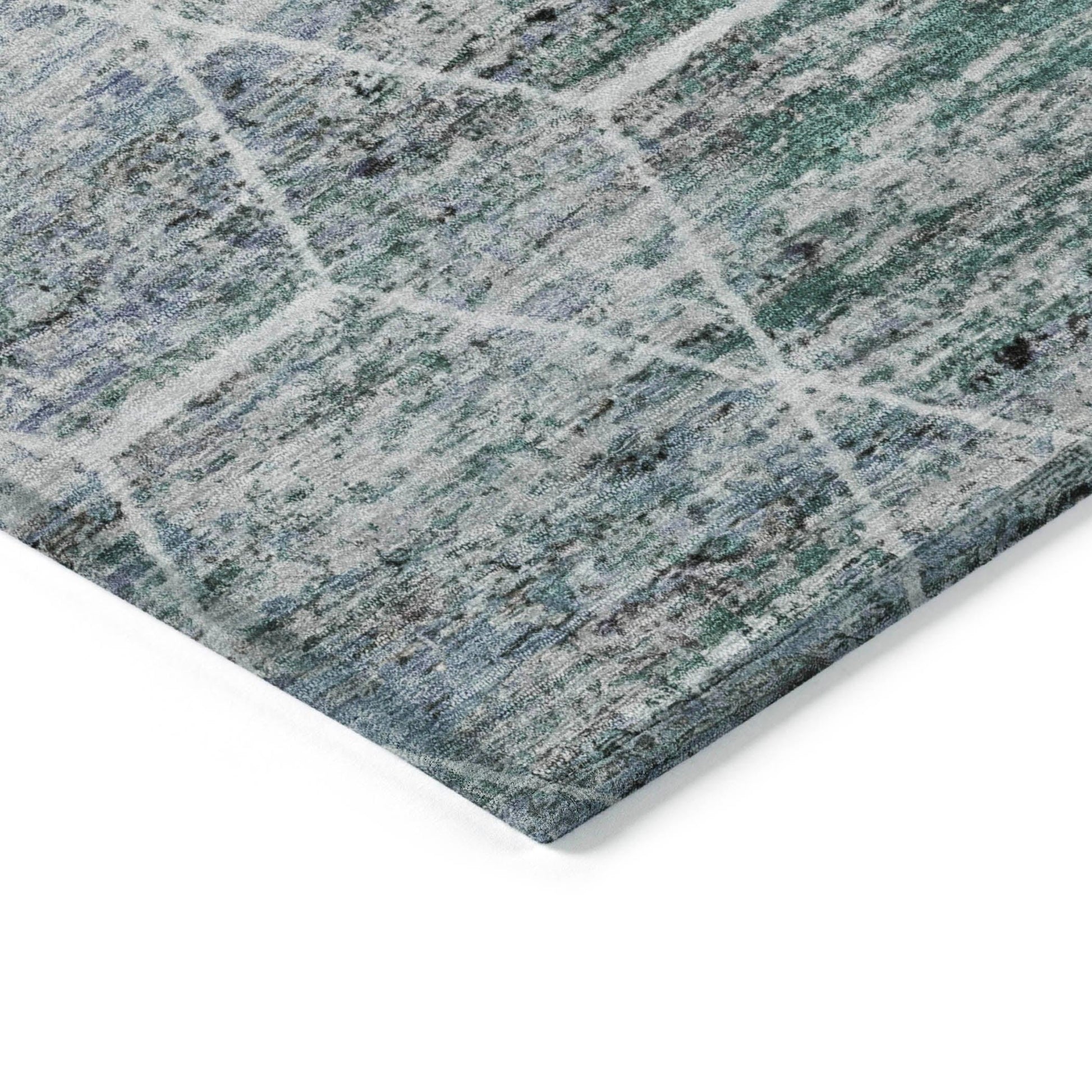 Addison Rugs Galyn Teal Washable Indoor-Outdoor Rug