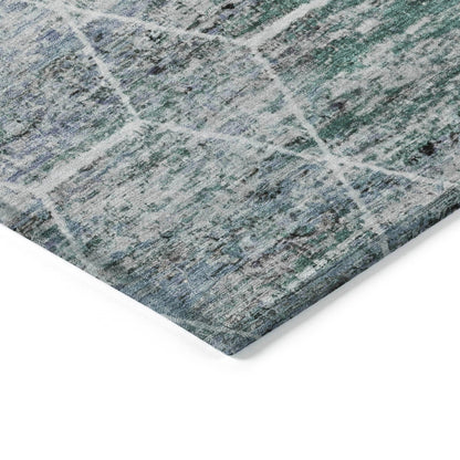 Addison Rugs Galyn Teal Washable Indoor-Outdoor Rug