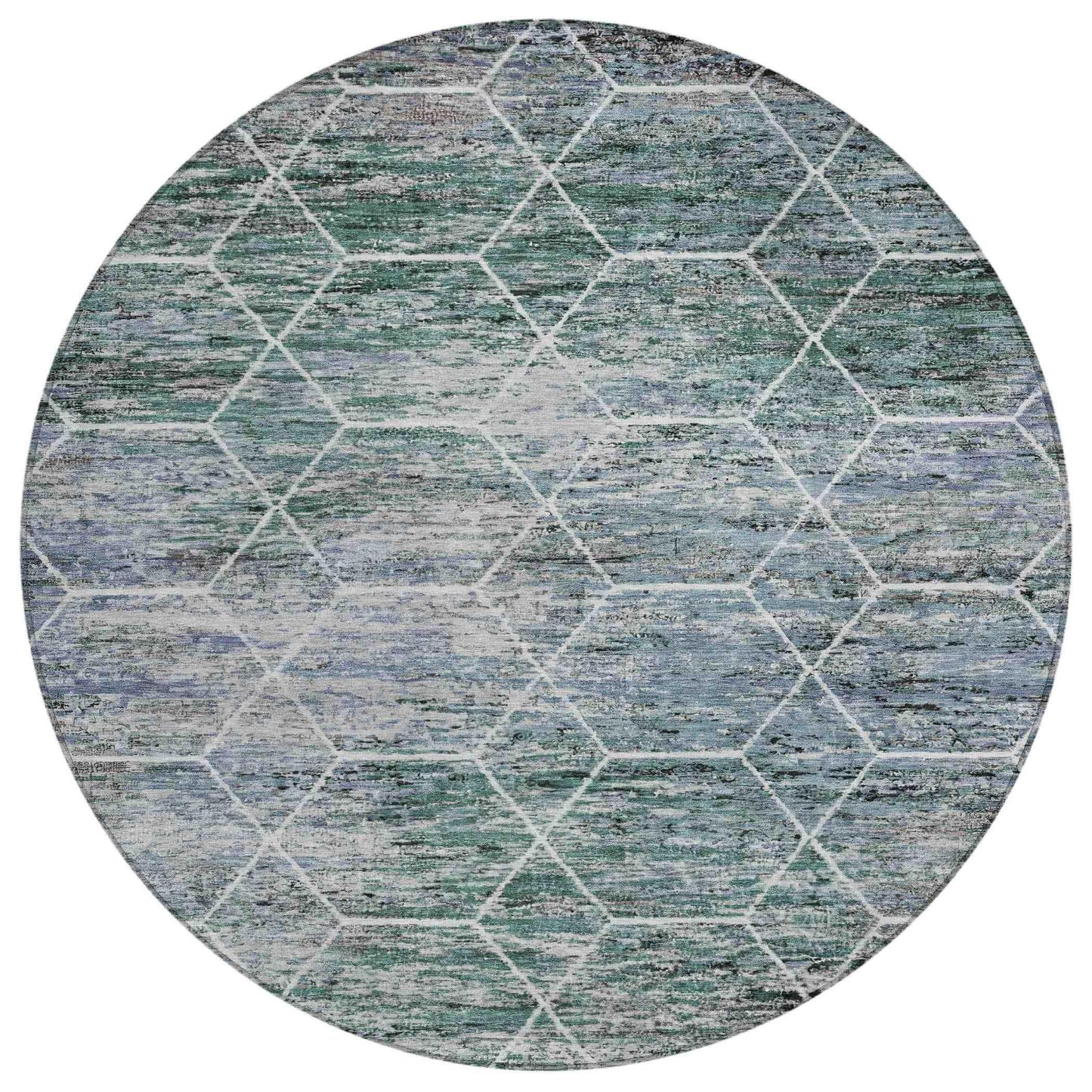 Addison Rugs Galyn Teal Washable Indoor-Outdoor Rug