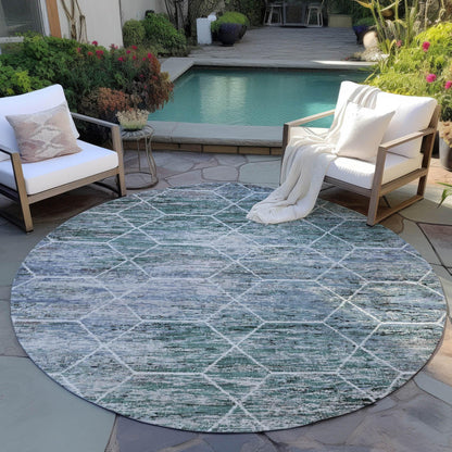 Addison Rugs Galyn Teal Washable Indoor-Outdoor Rug