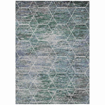 Addison Rugs Galyn Teal Washable Indoor-Outdoor Rug