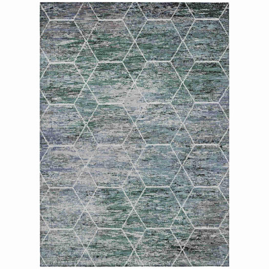Addison Rugs Galyn Teal Washable Indoor-Outdoor Rug