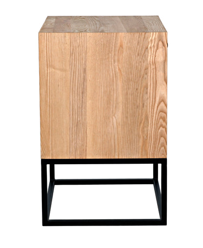 Garland Black Steel and Wood Rectangle Side Table-Side Tables-Noir-Sideboards and Things