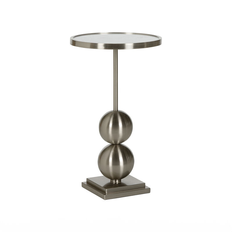 Garrett Mirrored Top Round Drinks Table-Side Tables-Chelsea House-LOOMLAN