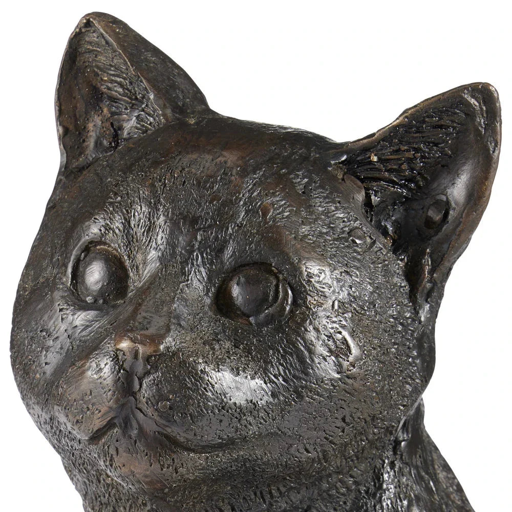 Gatto Bronze Gold Polished Sculpture