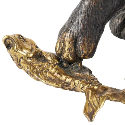 Gatto Bronze Gold Polished Sculpture