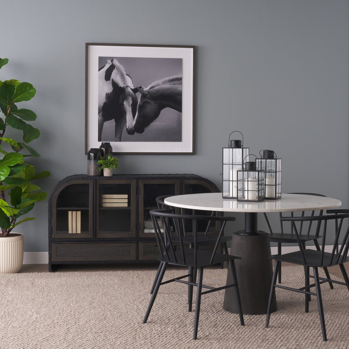 Mercana Gehry Fourt Doors Wood Sideboard