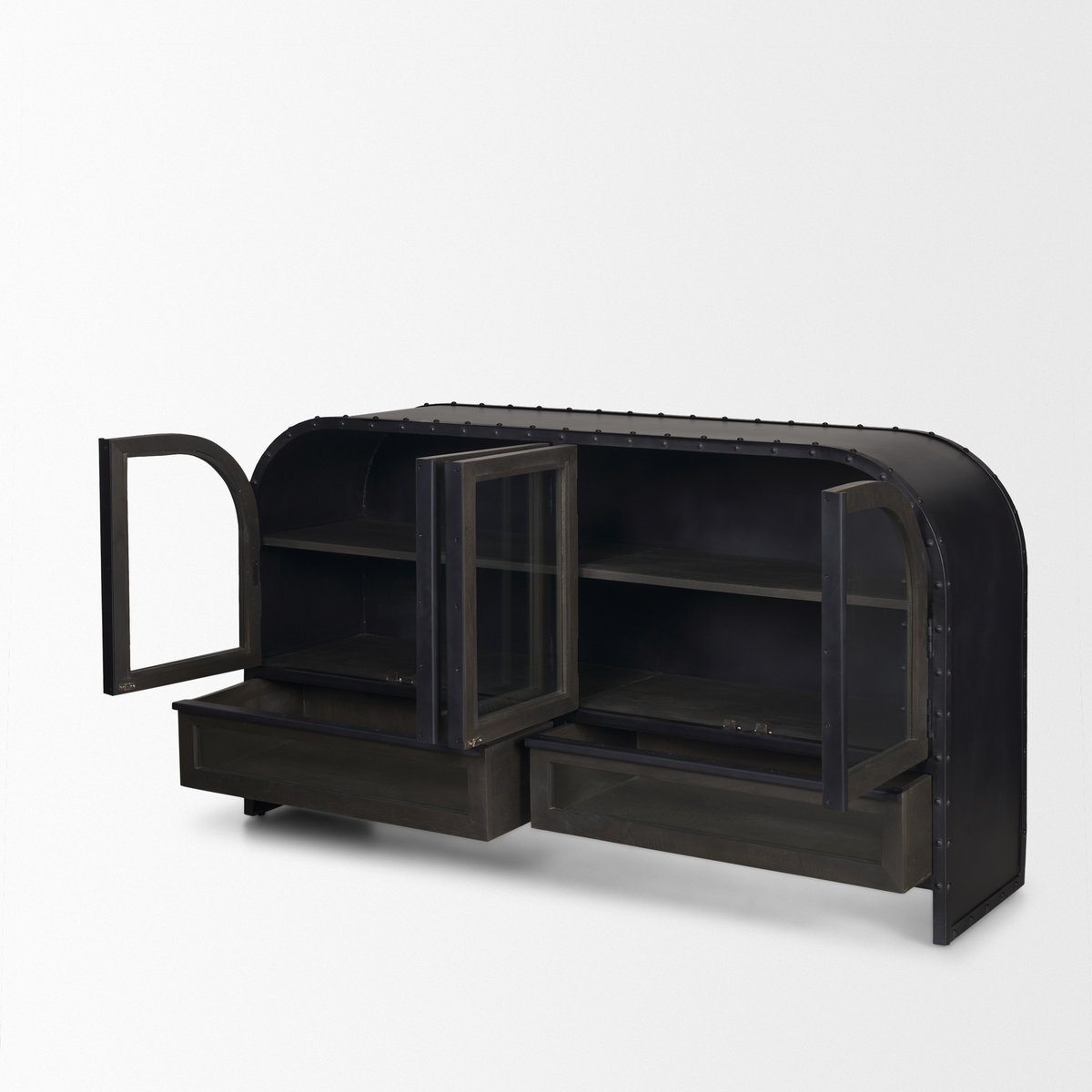 Mercana Gehry Fourt Doors Wood Sideboard