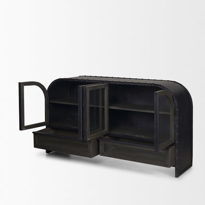 Mercana Gehry Fourt Doors Wood Sideboard