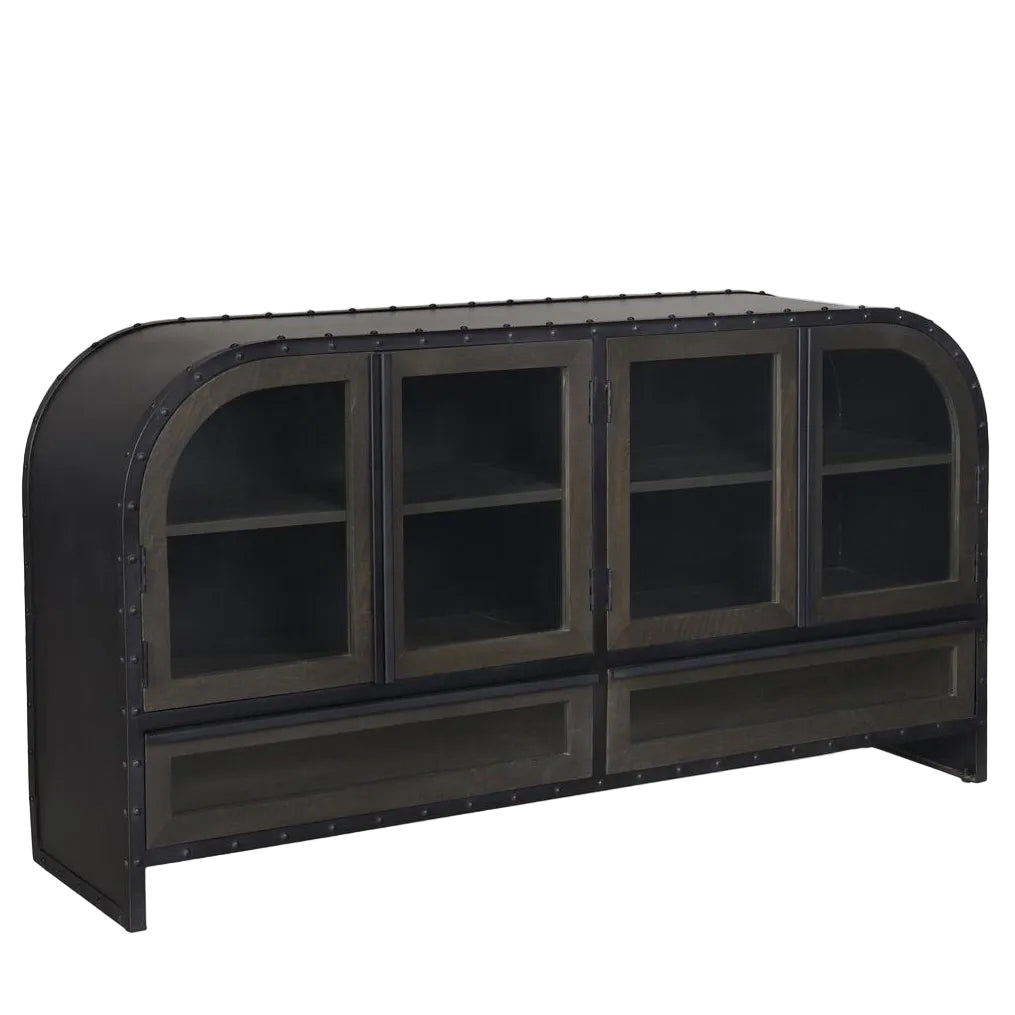 Mercana Gehry Fourt Doors Wood Sideboard