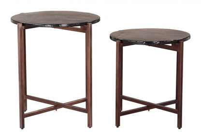 Zuo Modern Gema Iron Frame Round Coffee Table 2PC