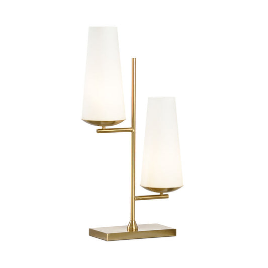 Wildwood Geminate White Frosted Glass Table Lamp
