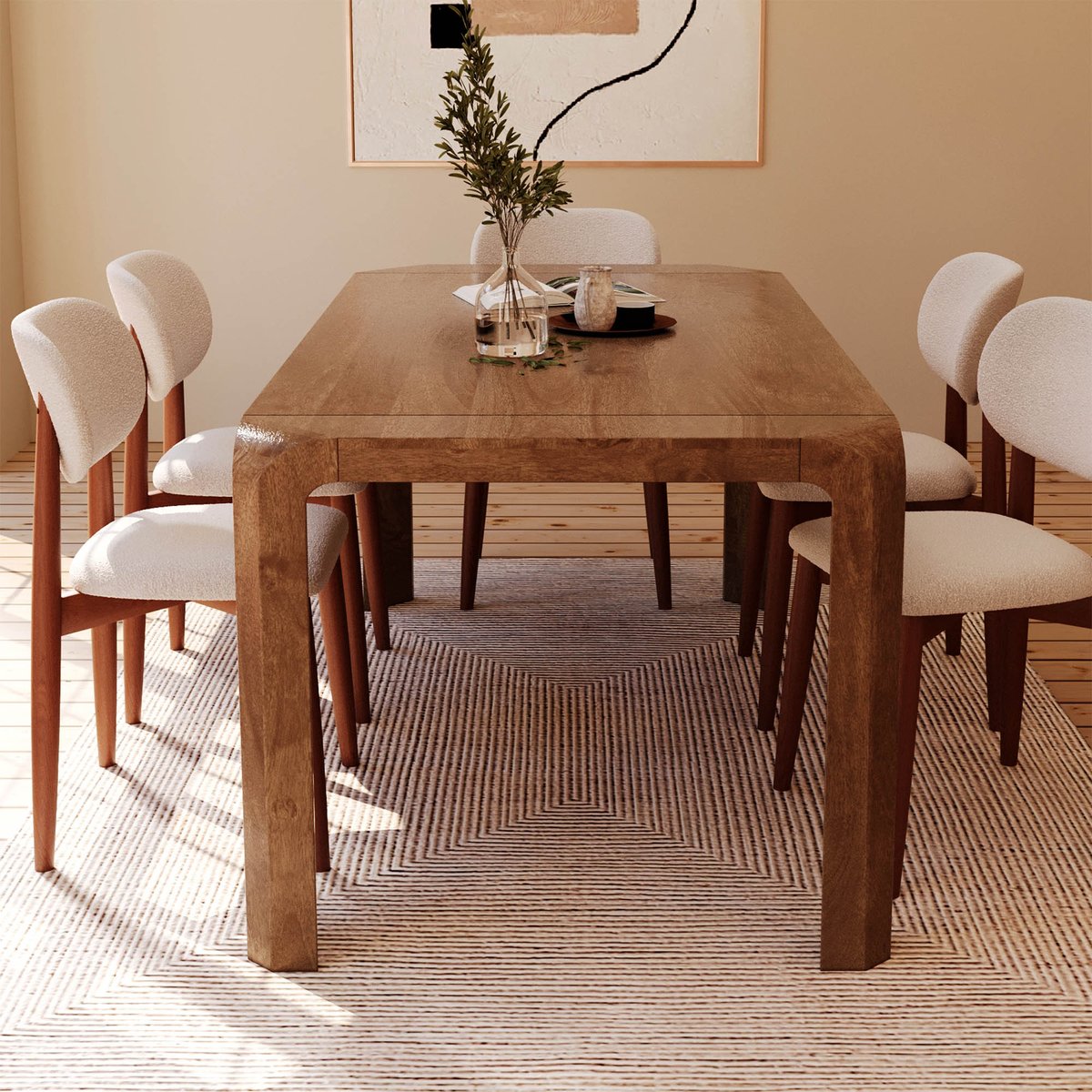 LH Home Genesis Wooden Rectangular Dining Table