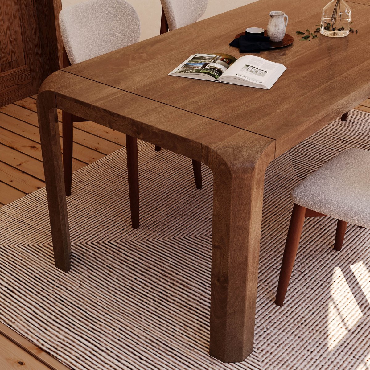 LH Home Genesis Wooden Rectangular Dining Table