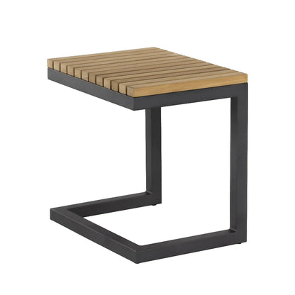 Geneve Aluminum Outdoor C-Shaped End Table