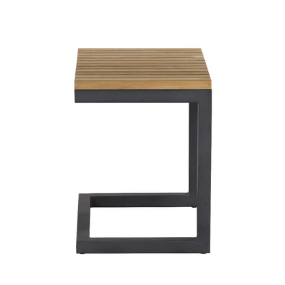Geneve Aluminum Outdoor C-Shaped End Table
