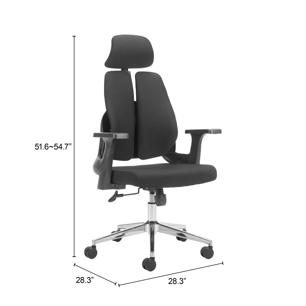 Zuo Modern Genric Black Mesh Fabric Office Chair