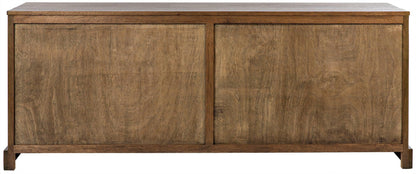 Genti Wood Sideboard With 4 Doors-Sideboards-Noir-Sideboards and Things