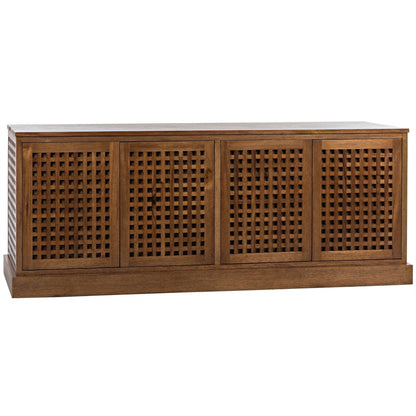 Genti Wood Sideboard With 4 Doors-Sideboards-Noir-Sideboards and Things