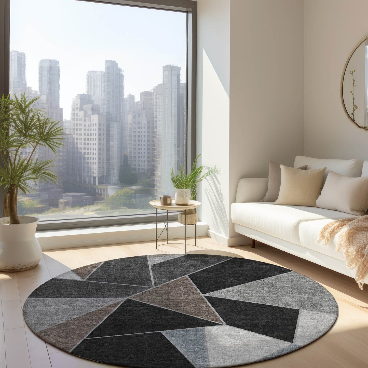 Addison Rugs Gentle Waves Brown Washable Indoor-Outdoor Rug