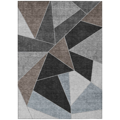Addison Rugs Gentle Waves Brown Washable Indoor-Outdoor Rug