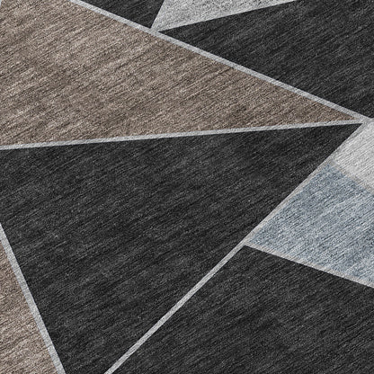 Addison Rugs Gentle Waves Brown Washable Indoor-Outdoor Rug