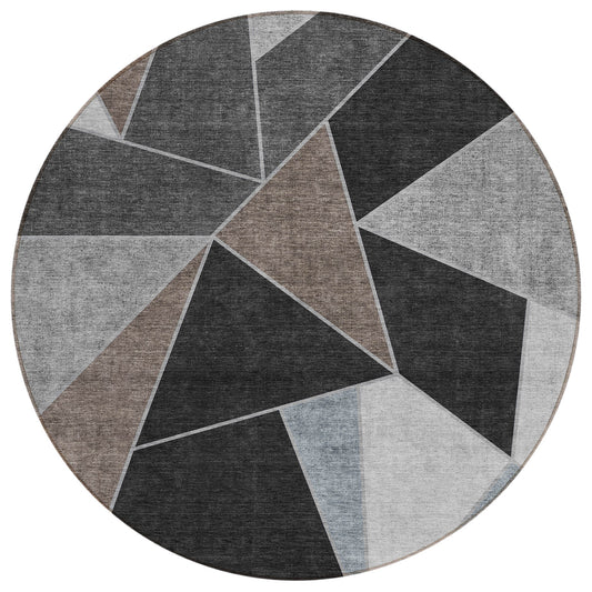 Addison Rugs Gentle Waves Brown Washable Indoor-Outdoor Rug