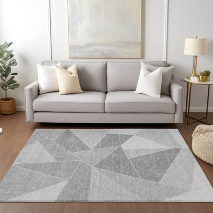 Addison Rugs Gentle Waves Grey Washable Indoor-Outdoor Rug