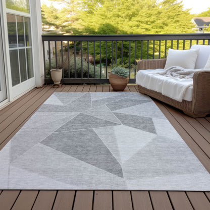 Addison Rugs Gentle Waves Grey Washable Indoor-Outdoor Rug