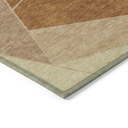 Addison Rugs Gentle Waves Paprika Washable Indoor-Outdoor Rug