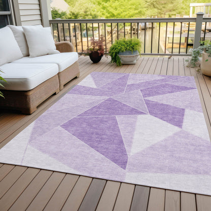 Addison Rugs Gentle Waves Lilac Washable Indoor-Outdoor Rug