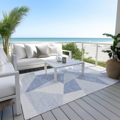 Addison Rugs Gentle Waves Sky Washable Indoor-Outdoor Rug