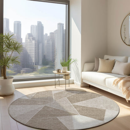 Addison Rugs Gentle Waves Taupe Washable Indoor-Outdoor Rug