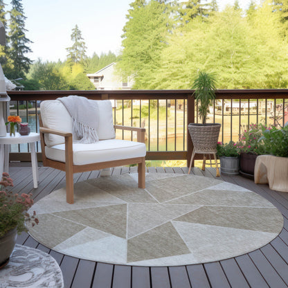 Addison Rugs Gentle Waves Taupe Washable Indoor-Outdoor Rug