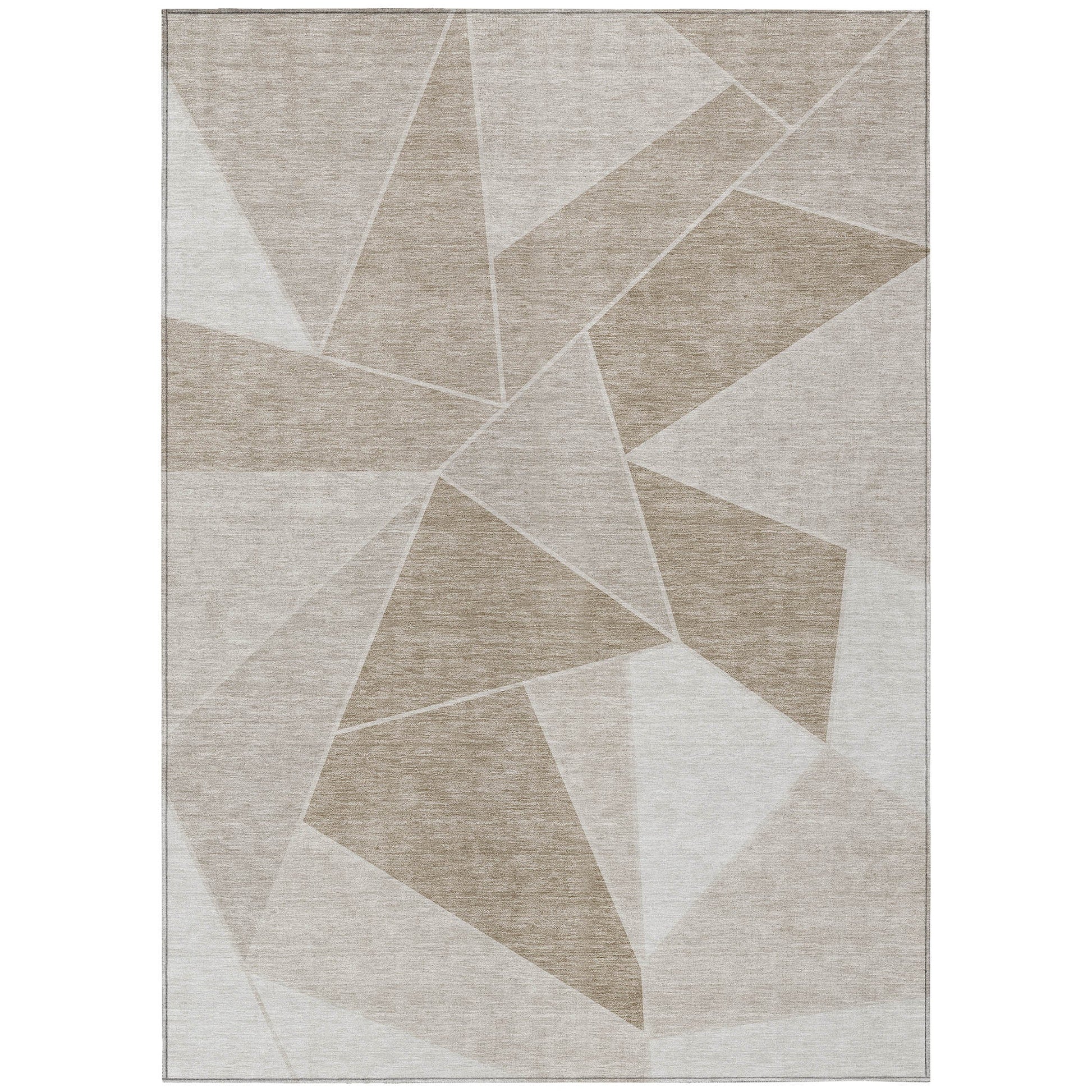 Addison Rugs Gentle Waves Taupe Washable Indoor-Outdoor Rug