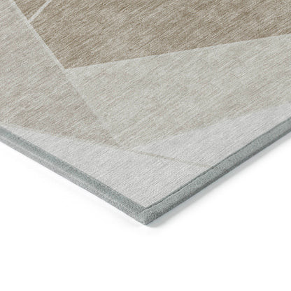 Addison Rugs Gentle Waves Taupe Washable Indoor-Outdoor Rug
