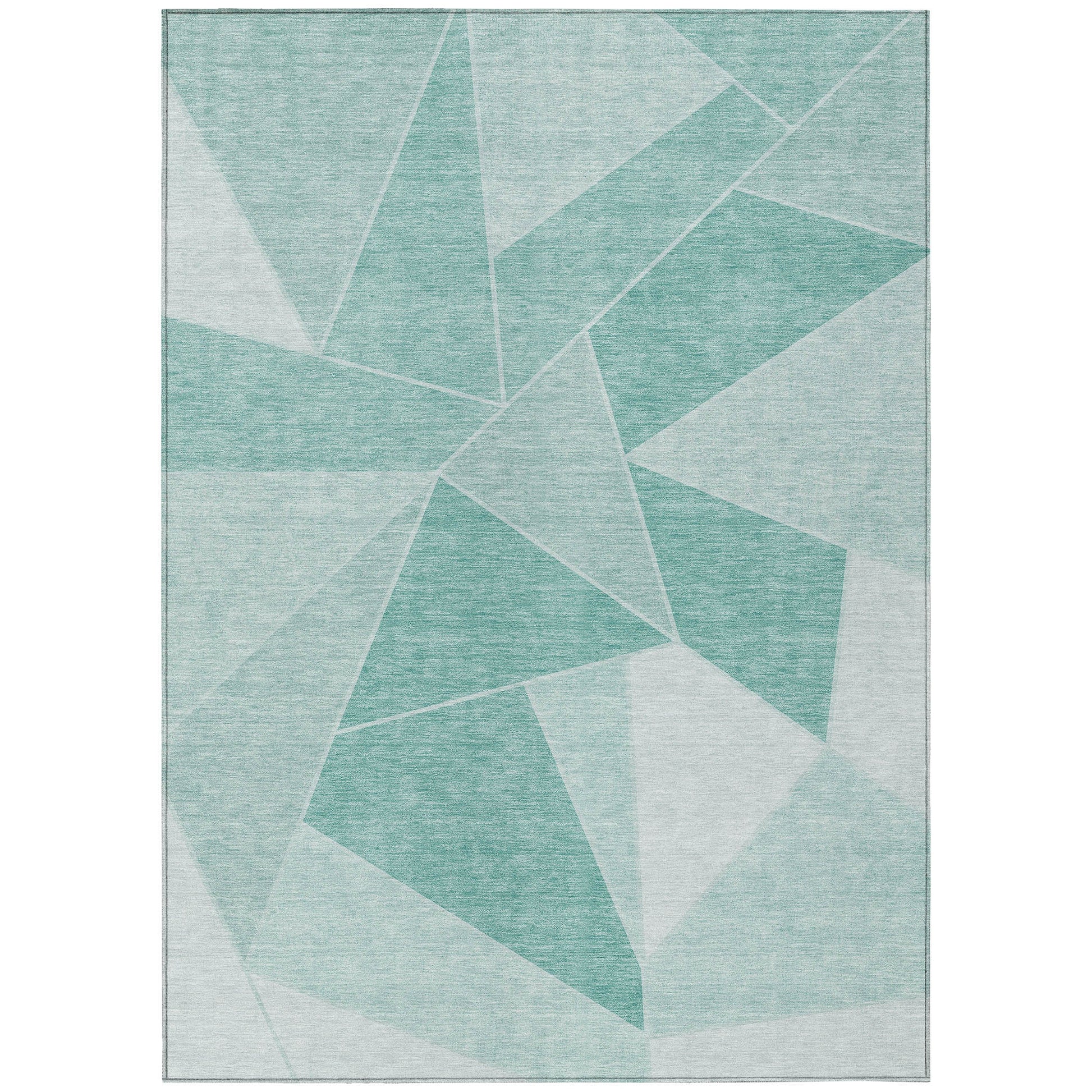 Addison Rugs Gentle Waves Teal Washable Indoor-Outdoor Rug