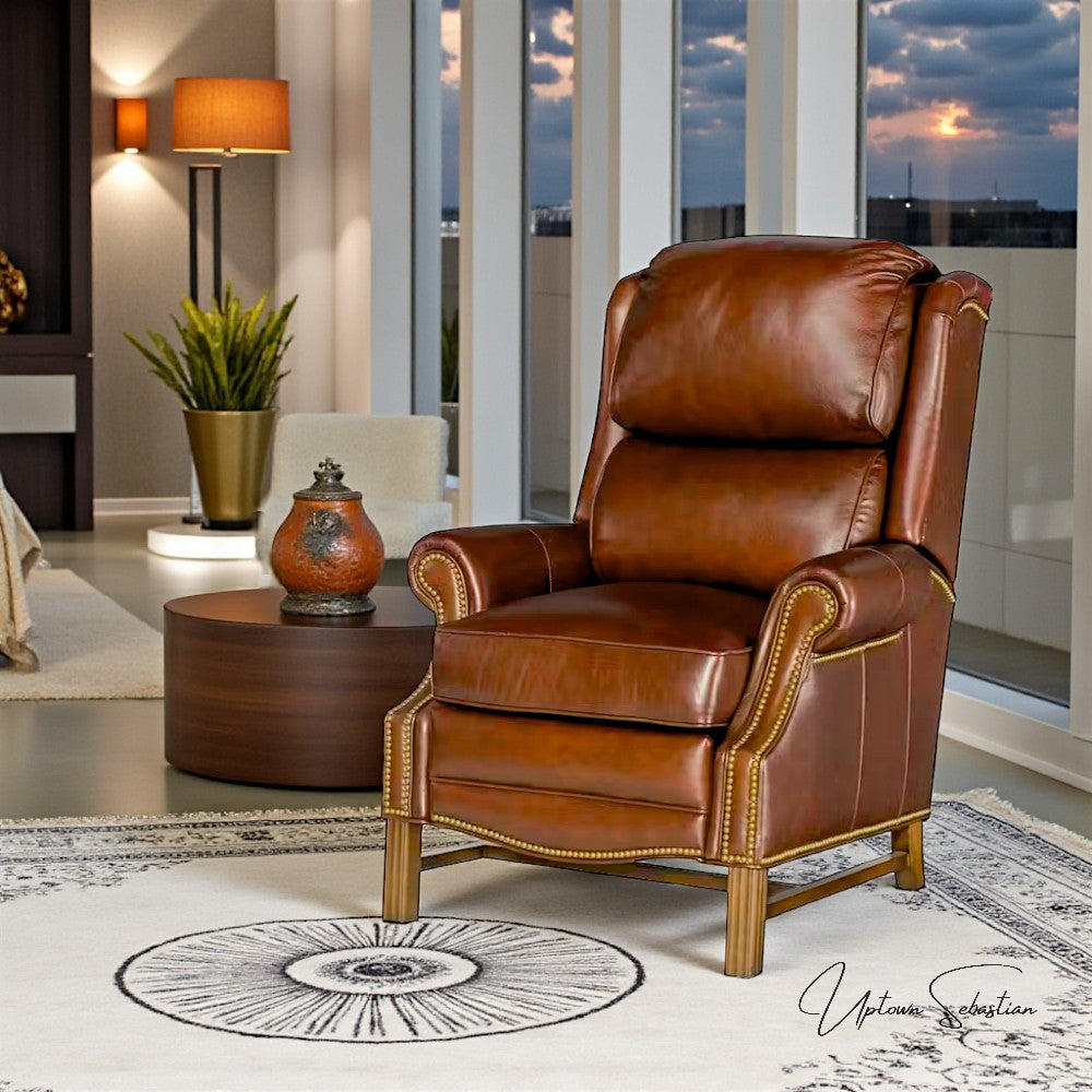 Nexus Leather Power Push Button Recliner