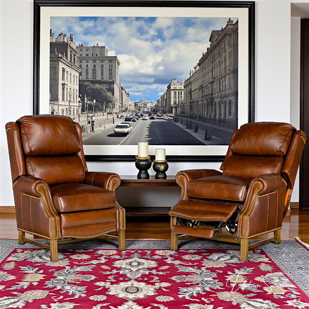 Nexus Leather Power Push Button Recliner